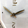 Handarbeit Ceramic Wall Clock Blue Gold Leaf Vintage German Bohemian 1960s