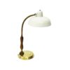 Oak and white metal table lamp by Asea, Sweden 1950s