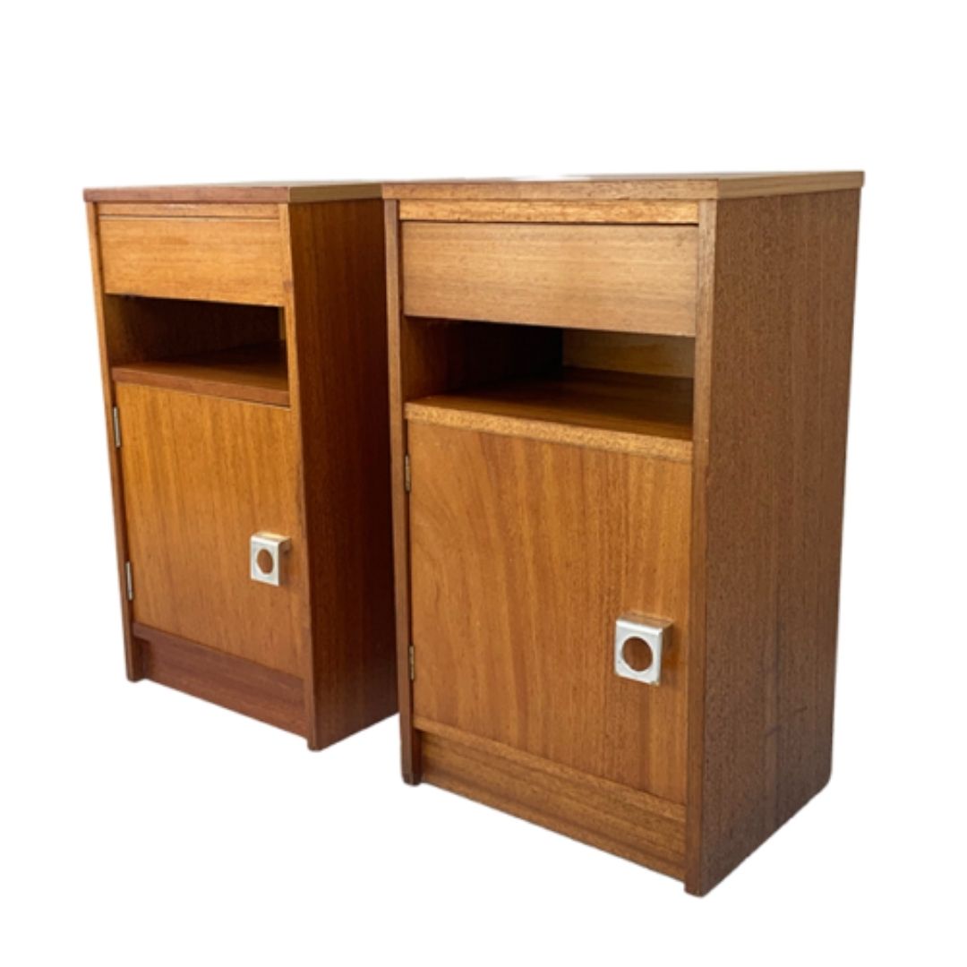 Pair of 1960’s mid century bedside cabinets