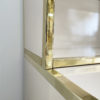 Zevi Brass Display Unit Cabinet 70s Hollywood Regency Midcentury Glass Vintage