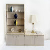 Zevi Brass Display Unit Cabinet 70s Hollywood Regency Midcentury Glass Vintage