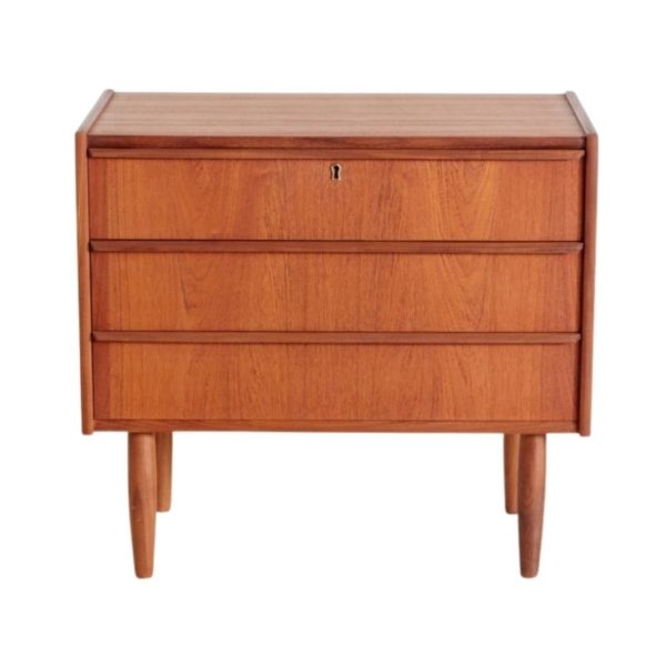 Restored Small Danish Teak Chest of Drawers, 1960s