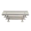 Sculpture-Like Chrome Coffee Table, 1980s
