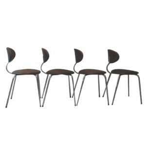 Set of chairs by Rudi Verhelst for Novalux Belgium 1970s