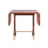 Walnut and Brass Extendable Coffee Table, 1940s