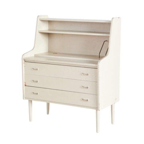 White Danish Bureau Desk, 1960s
