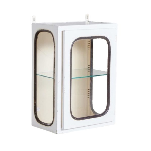 White Metal Medical Wall Cabinet, 1950s