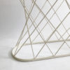 White Twisted Console Table 1980s Isamu Noguchi Style USA Mid-century Oval
