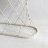 White Twisted Console Table 1980s Isamu Noguchi Style USA Mid-century Oval