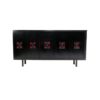 XXL black brutalist sideboard, Belgium 1960’s