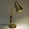 Oak and brass table and desk lamp by Asea, Sweden 1950s Oak and brass table and desk lamp by Asea, Sweden 1950s