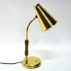 Oak and brass table and desk lamp by Asea, Sweden 1950s Oak and brass table and desk lamp by Asea, Sweden 1950s