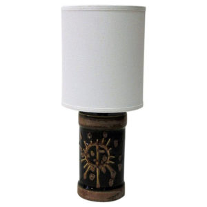Tablelamp in brown glazed ceramics by Carl Harry Stålhane - Sweden 1960s