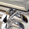 Sculpture-Like Chrome Coffee Table, 1980s
