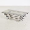 Sculpture-Like Chrome Coffee Table, 1980s