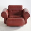 Leather Living Room Set, 1960s, Set of 2