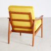 Danish Teak Armchair with New Yellow Velvet Upholstery, 1960s