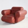 Leather Living Room Set, 1960s, Set of 2