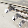 Sculpture-Like Chrome Coffee Table, 1980s
