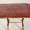 Walnut and Brass Extendable Coffee Table, 1940s