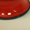 Red glazed ceramic pair of tablelamps by Nykirka Motala Keramik Sweden 1960s