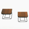 Vintage wall /bedside table pair of teak and metal - Sweden 1960s
