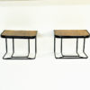Vintage wall /bedside table pair of teak and metal - Sweden 1960s