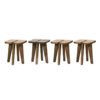 Set of 4 Scandinavian ‘Apila‘ pine stools by Rauni Peippo, 1960s