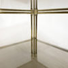 Brass Two-Tiered Coffee Table Hollywood Regency Gold Smoked Glass 1970s Glamour