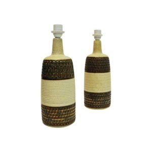 Danish stoneware tablelamp pair by Søholm Keramik, Bornholm 1960s