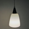 Wall lamp of teak and opaline glass Sweden 1950s