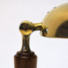 Swedish Brass and Oak Tablelamp by EOS, Nässjö 1940s