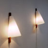 Teak and acrylic wall lamp pair by Hans-Agne Jakobsson 1950s - Sweden