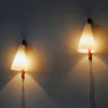 Teak and acrylic wall lamp pair by Hans-Agne Jakobsson 1950s - Sweden