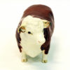 Beswick brown and white ceramic Hereford bull- England 1950s Beswick brown and white ceramic Hereford bull- England 1950s