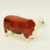 Beswick brown and white ceramic Hereford bull- England 1950s Beswick brown and white ceramic Hereford bull- England 1950s