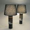 Vintage Stoneware table lamp pair by Inger Persson for Rörstrand, Sweden 1960s