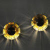 Danish Brutalist Brass Flower wall lamp pair by Svend Aage Holm-Sørensen 1960s
