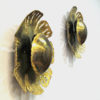 Danish Brutalist Brass Flower wall lamp pair by Svend Aage Holm-Sørensen 1960s