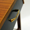 Elegant pair of teak and brass night and side tables -Sweden 1960s