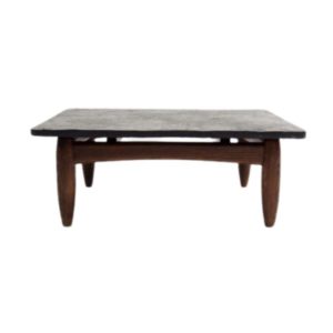 1960s rudimentary coffee table with slate top