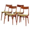 Boomerang dining chairs by Erik Christensen for Slagelse Mobelvaerk, set of 4