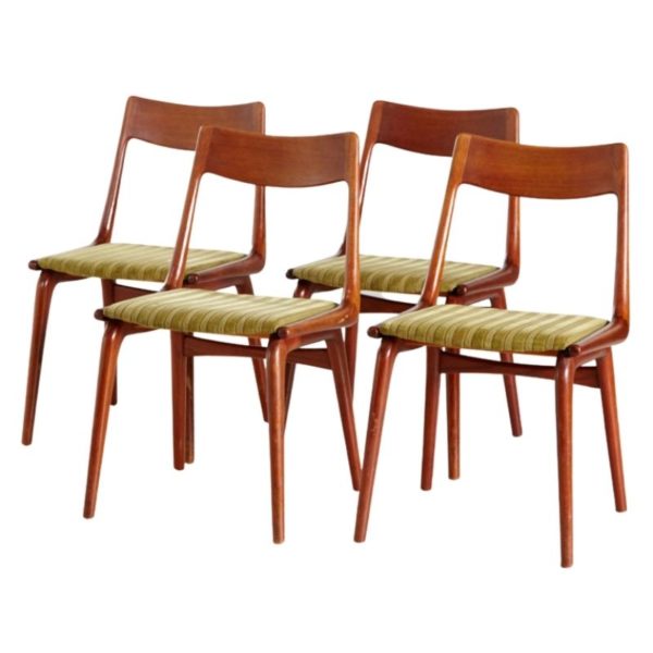 Boomerang dining chairs by Erik Christensen for Slagelse Mobelvaerk, set of 4