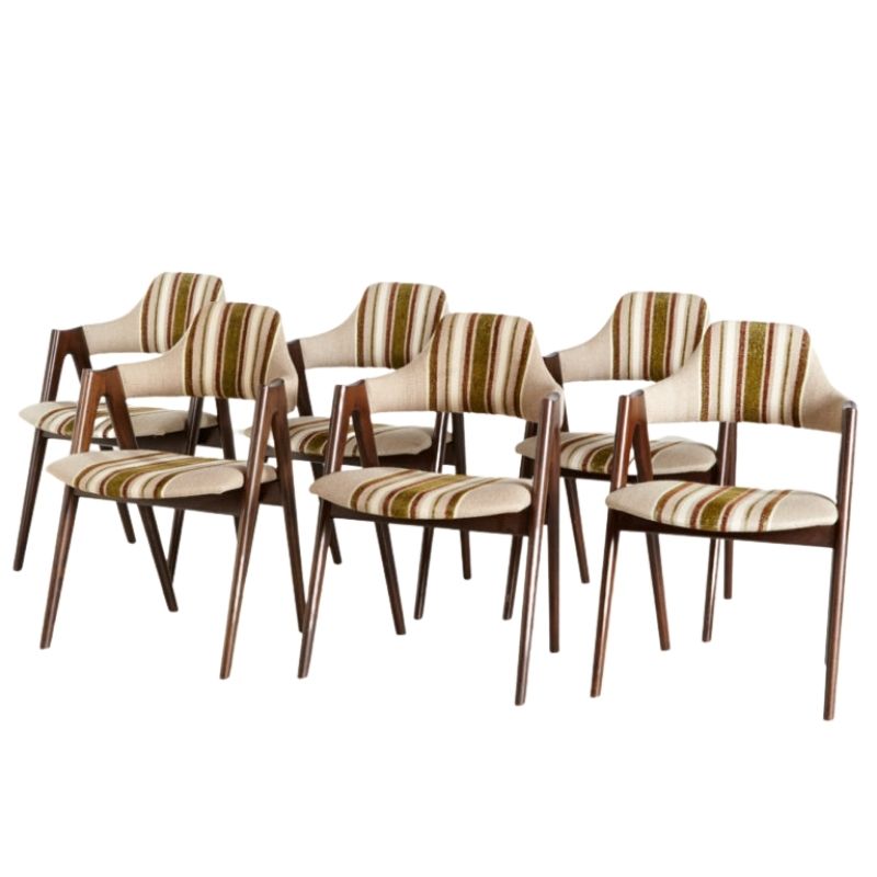 Compass dining chairs by Kai Kristiansen for SVA Mobler, set of 6