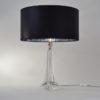 Saint Louis crystal lamp, signed, handblown, 1950`s ca, French