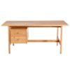 GE 125 restored oak writing desk by Hans J. Wegner for Getama