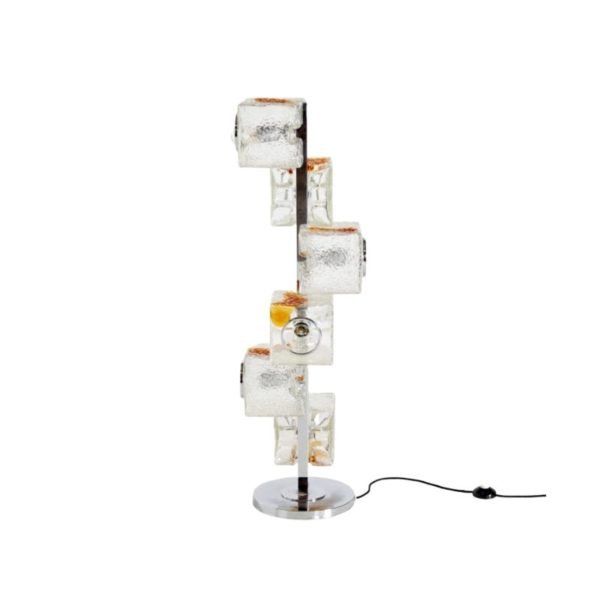 Glass cube floor lamp by Toni Zuccheri for Veart