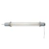 Grey tubular industrial lamp