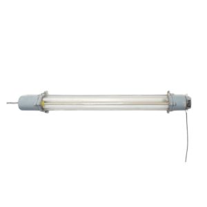 Grey tubular industrial lamp