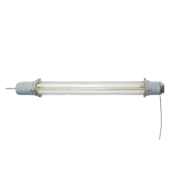 Grey tubular industrial lamp